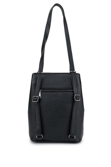  Tamer Tanca Kadın Hakiki Deri Siyah Sırt & Omuz Çantası