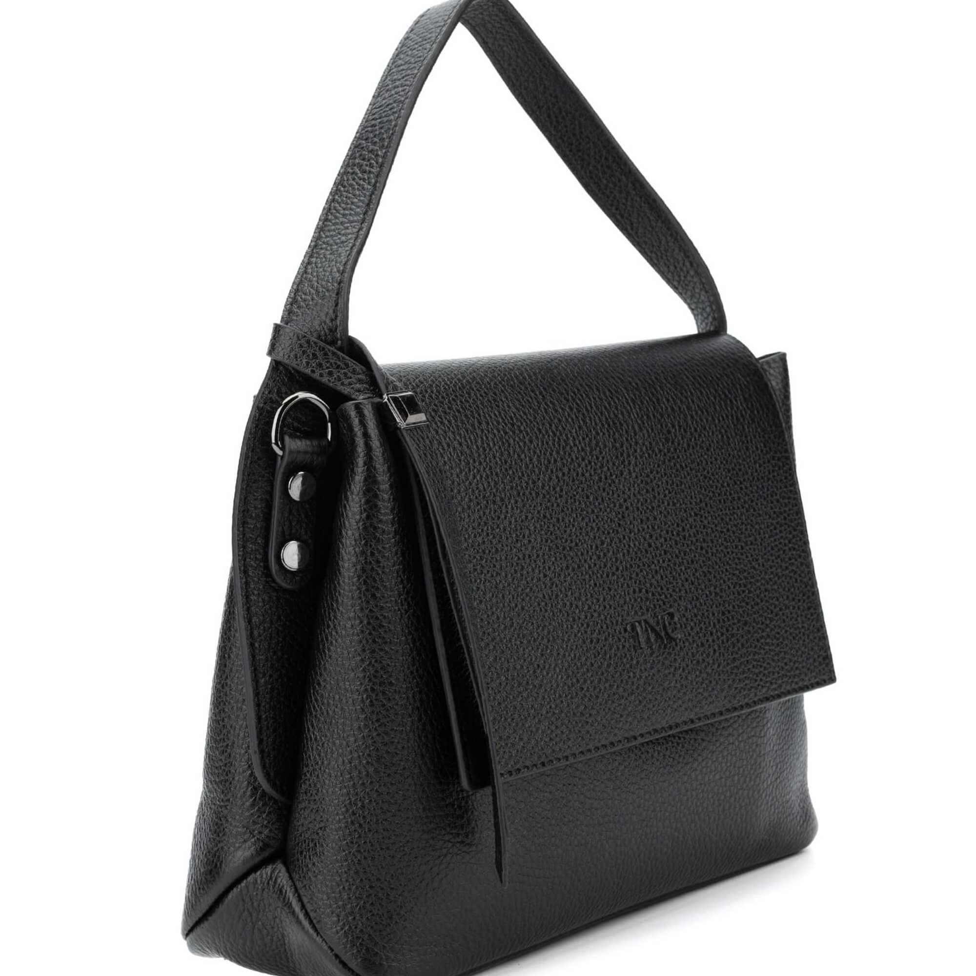 Tamer Tanca Kadın Hakiki Deri Siyah Postacı Çanta