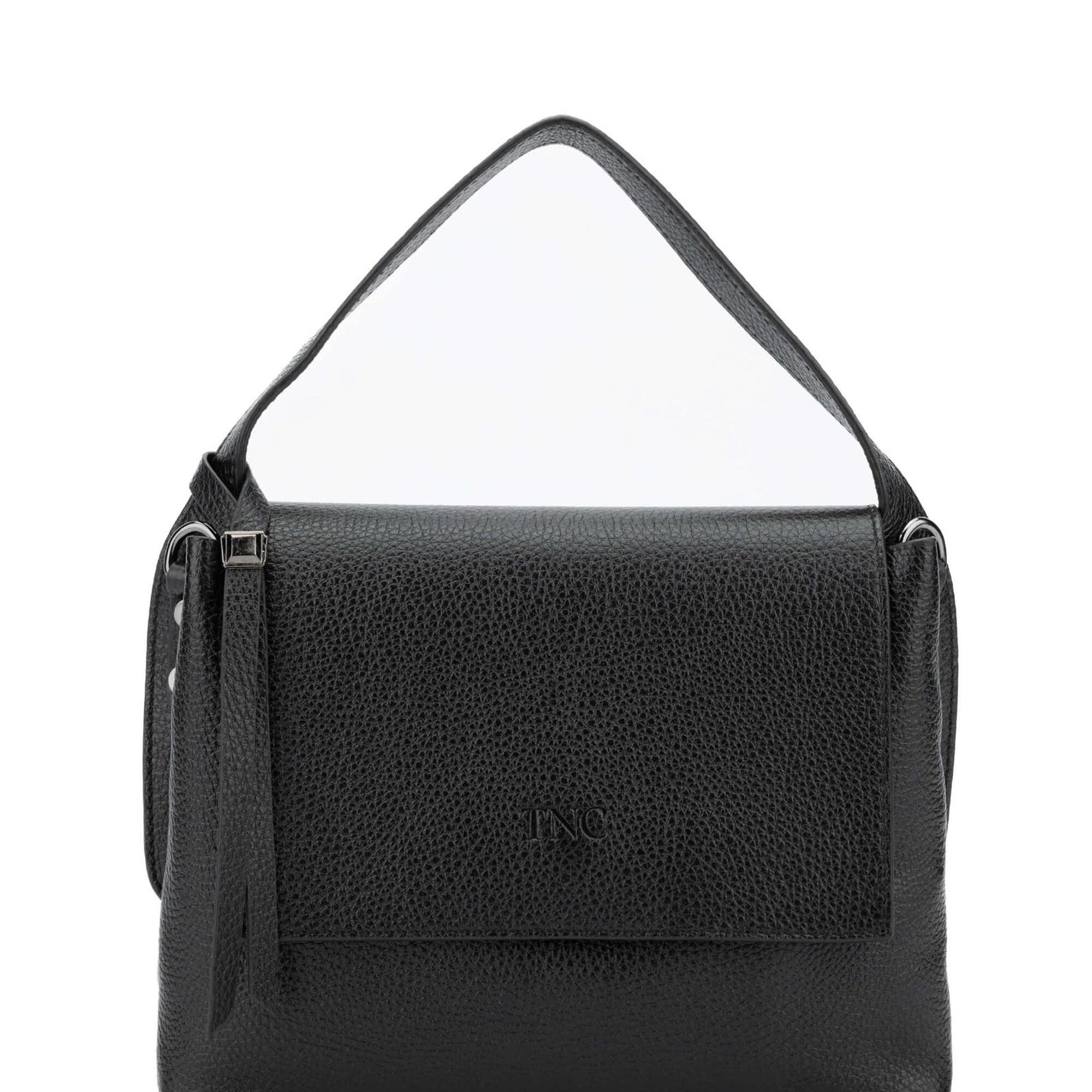 Tamer Tanca Kadın Hakiki Deri Siyah Postacı Çanta