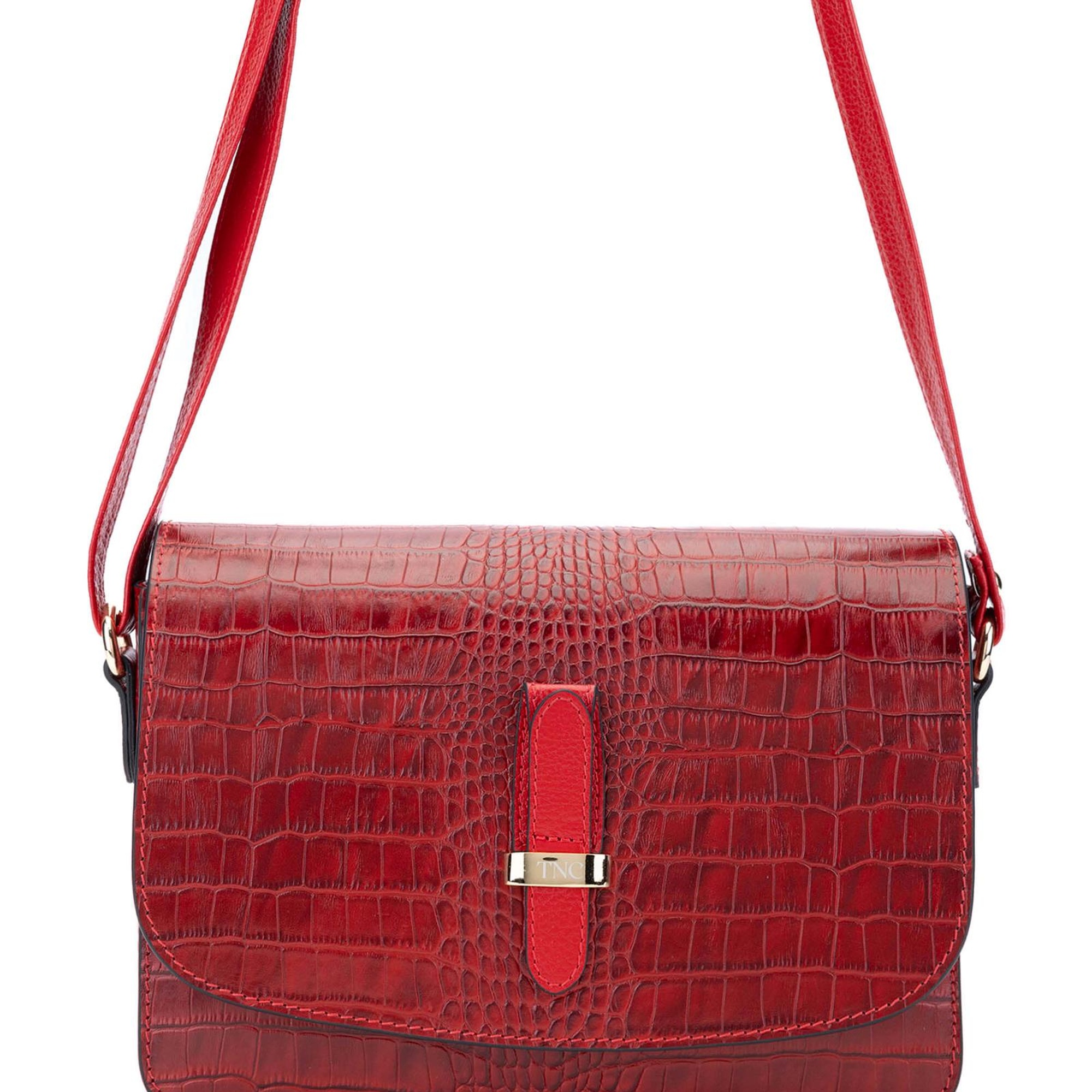 Tamer Tanca Kadın Hakiki Deri Kırmızı Postacı Çanta