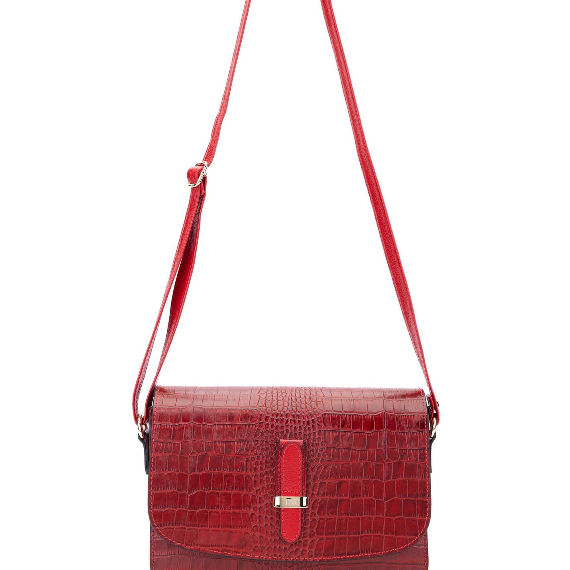 Tamer Tanca Kadın Hakiki Deri Kırmızı Postacı Çanta