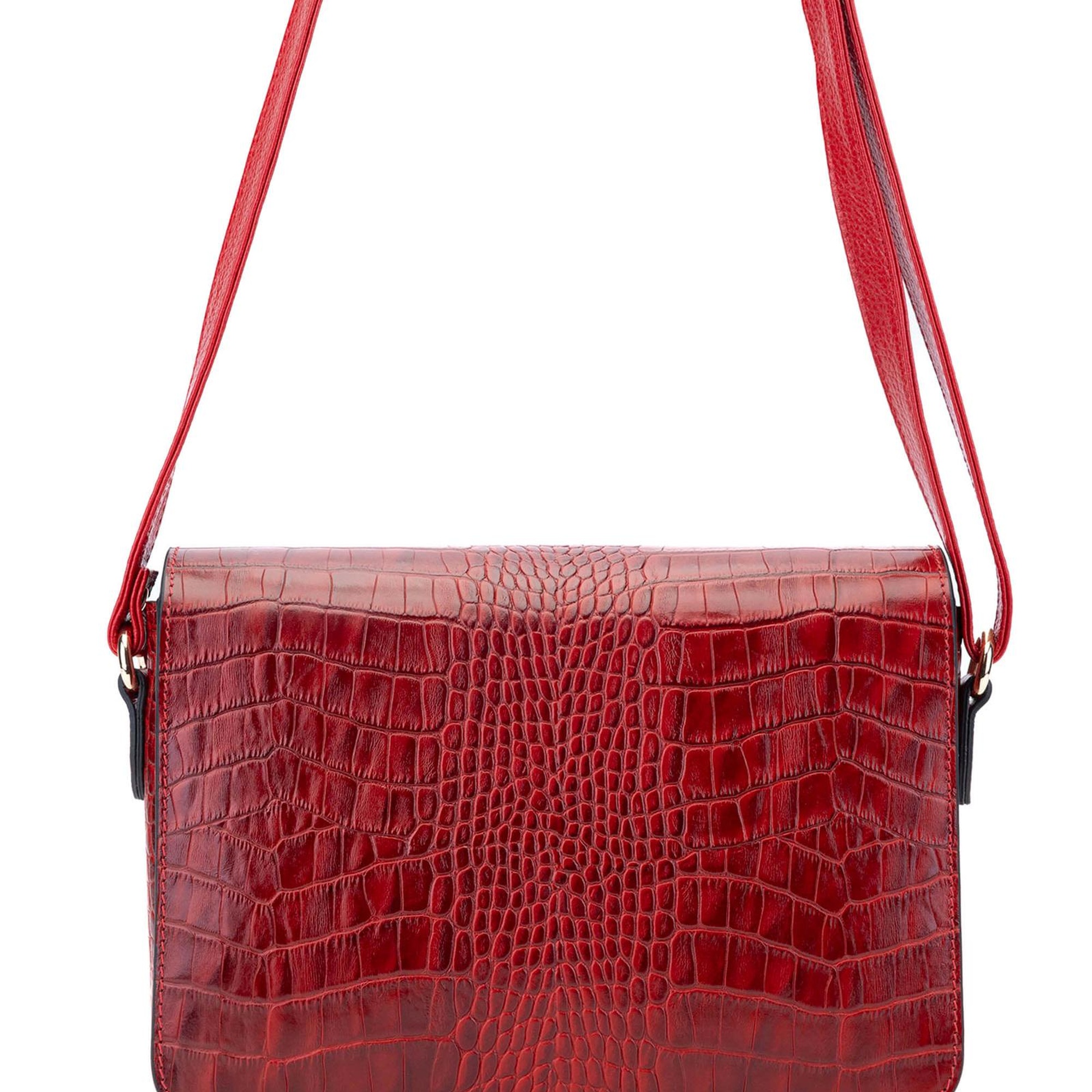 Tamer Tanca Kadın Hakiki Deri Kırmızı Postacı Çanta