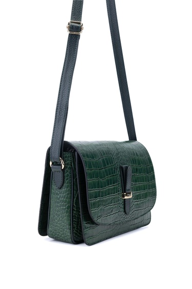  Tamer Tanca Kadın Hakiki Deri Yeşil Postacı Çanta