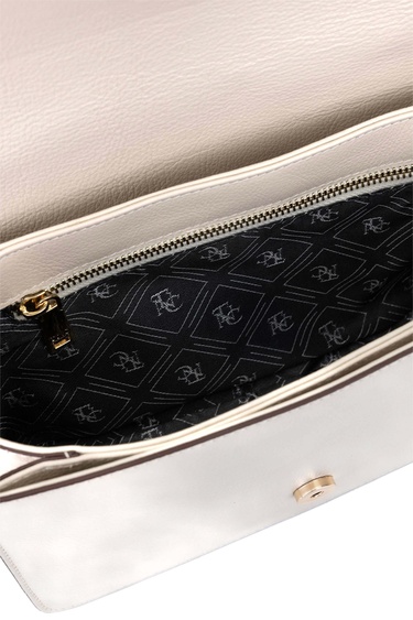  Tamer Tanca Kadın Hakiki Deri Bej Postacı Çanta