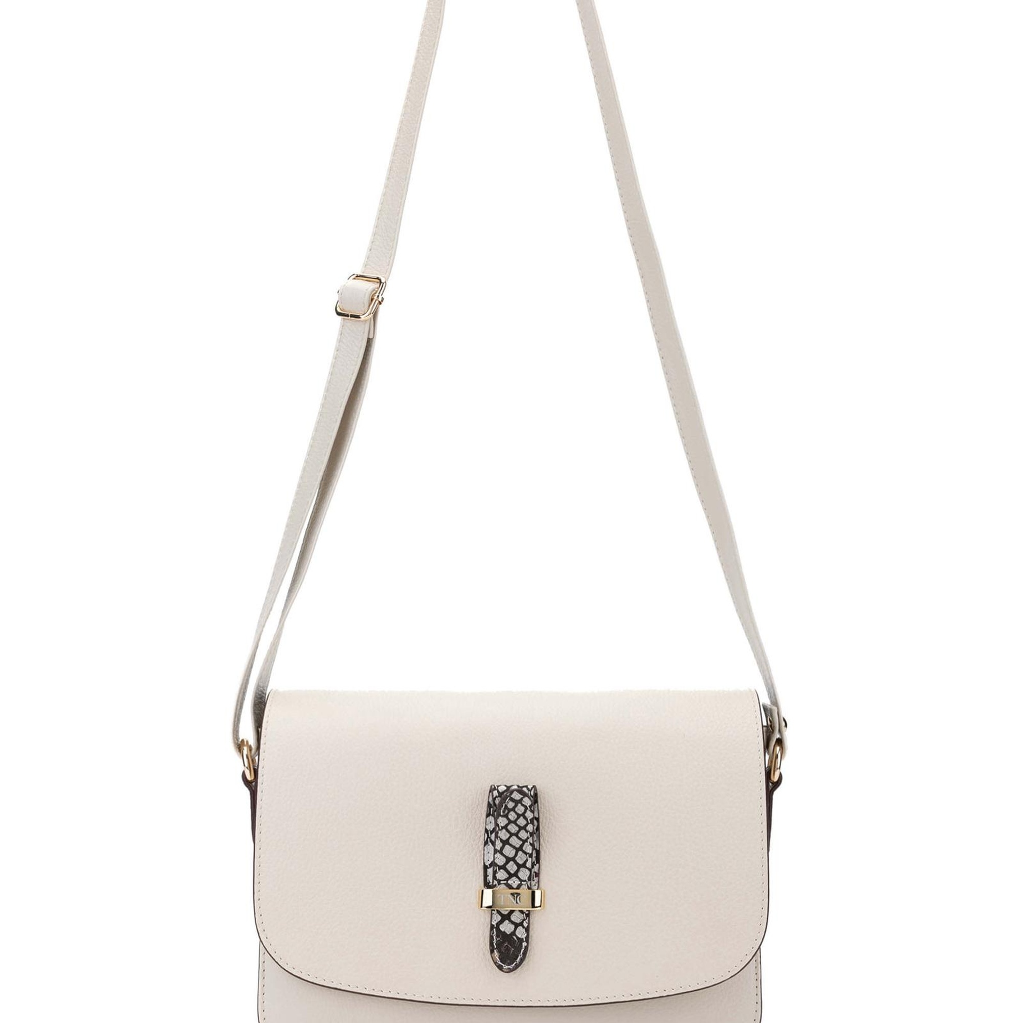 Tamer Tanca Kadın Hakiki Deri Bej Postacı Çanta