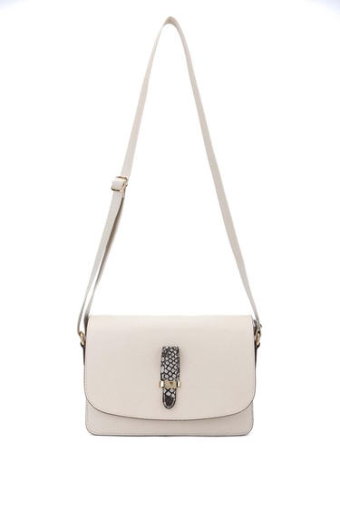  Tamer Tanca Kadın Hakiki Deri Bej Postacı Çanta