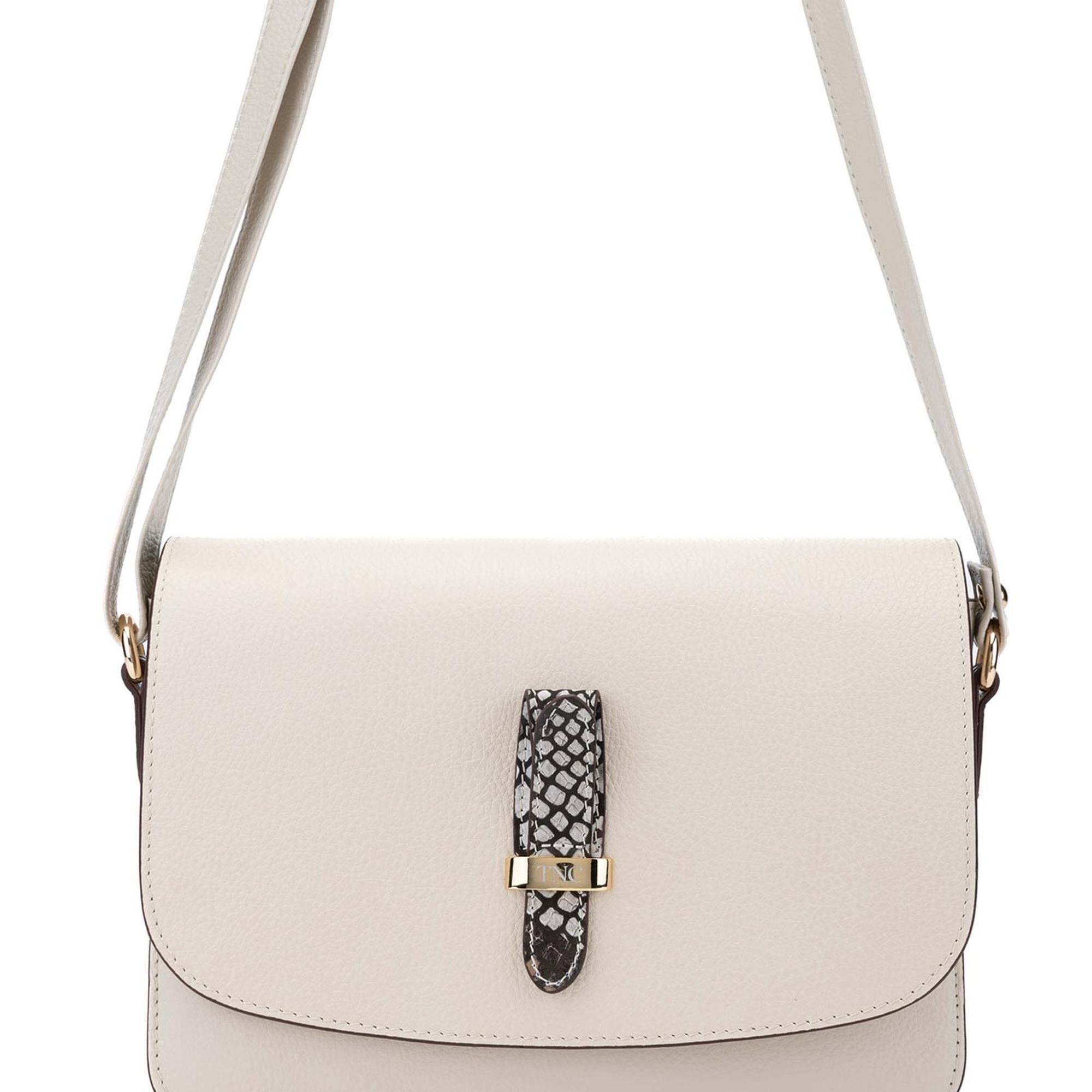 Tamer Tanca Kadın Hakiki Deri Bej Postacı Çanta