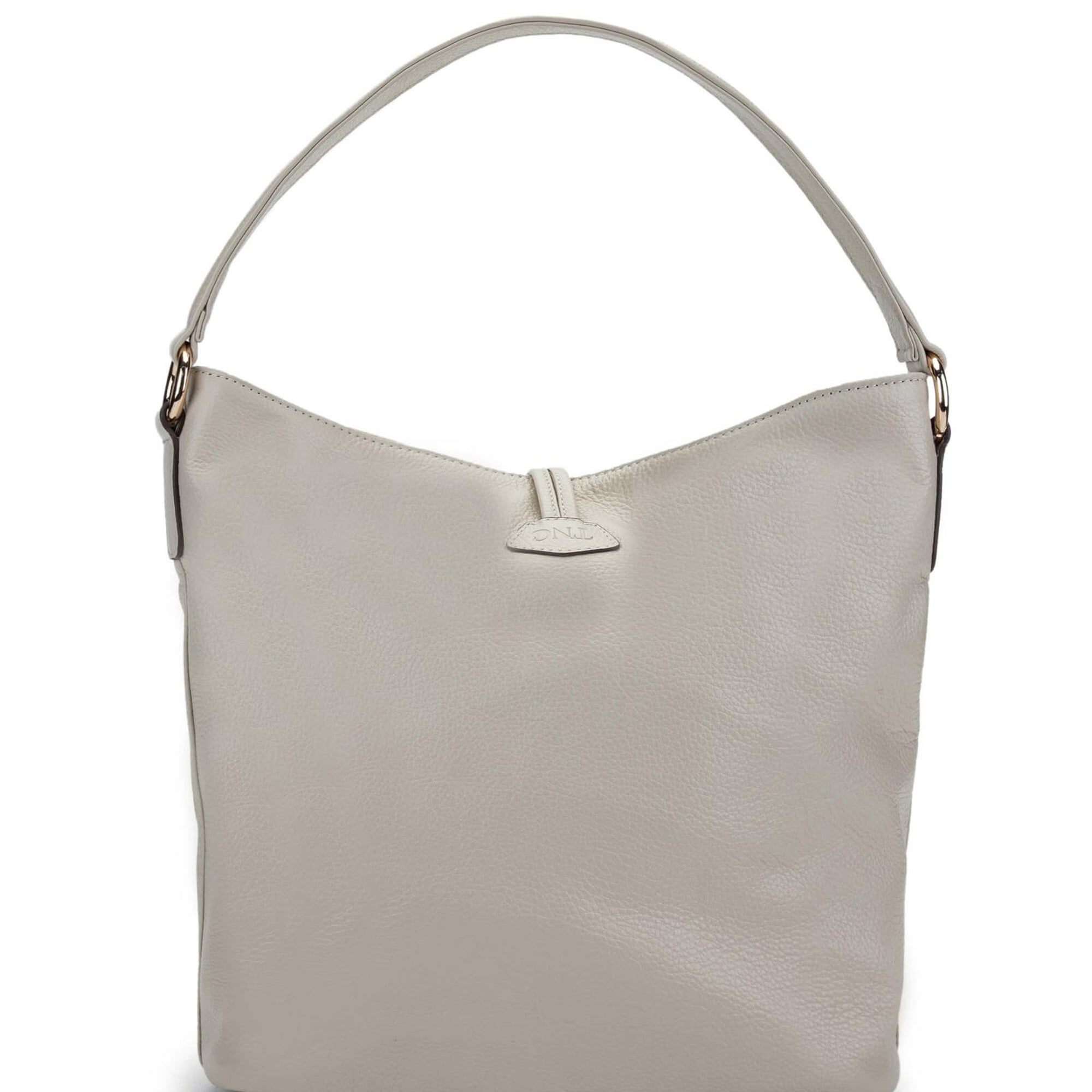 Tamer Tanca Kadın Hakiki Deri Bej Omuz Çanta