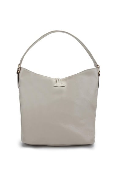  Tamer Tanca Kadın Hakiki Deri Bej Omuz Çanta