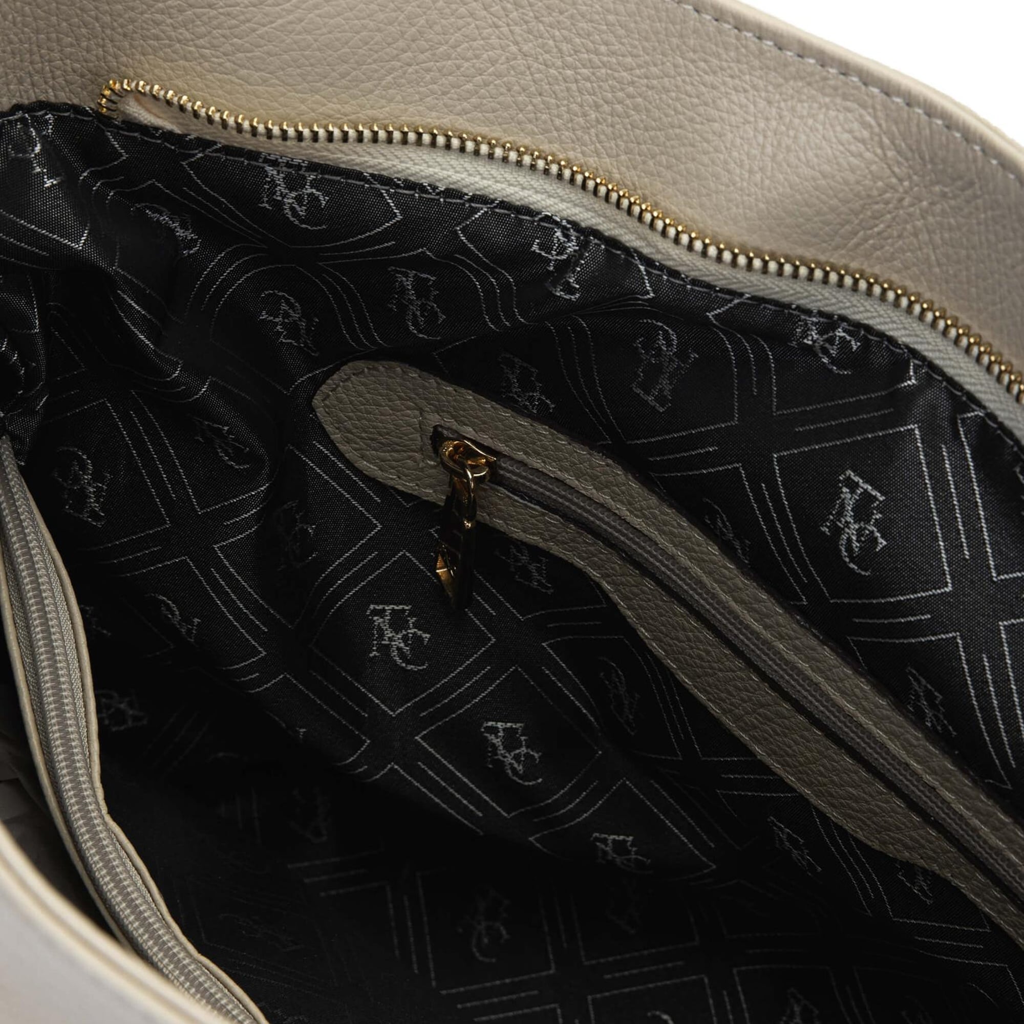 Tamer Tanca Kadın Hakiki Deri Bej Omuz Çanta