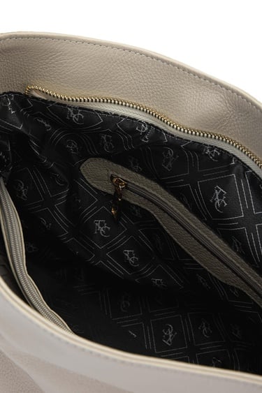  Tamer Tanca Kadın Hakiki Deri Bej Omuz Çanta