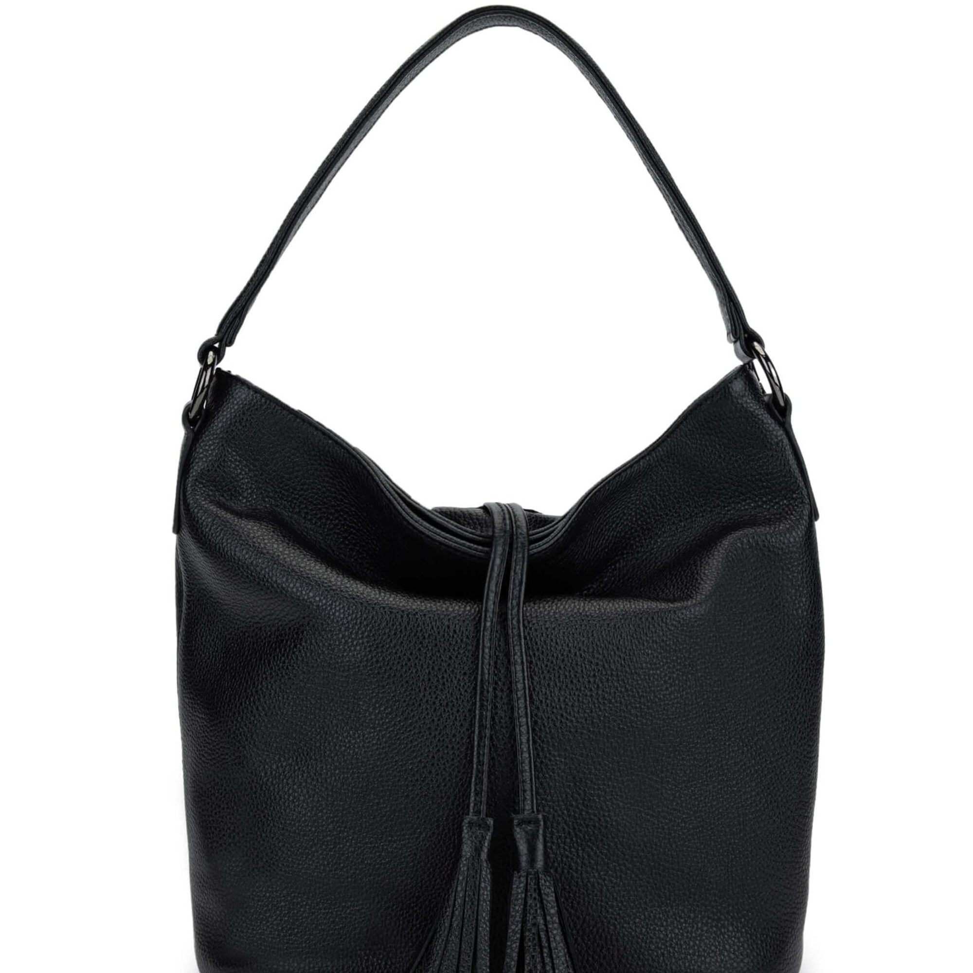 Tamer Tanca Kadın Hakiki Deri Siyah Omuz Çanta