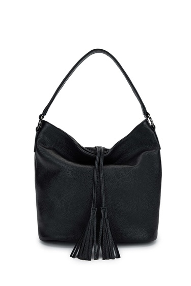  Tamer Tanca Kadın Hakiki Deri Siyah Omuz Çanta