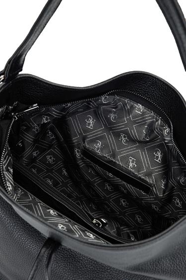  Tamer Tanca Kadın Hakiki Deri Siyah Omuz Çanta