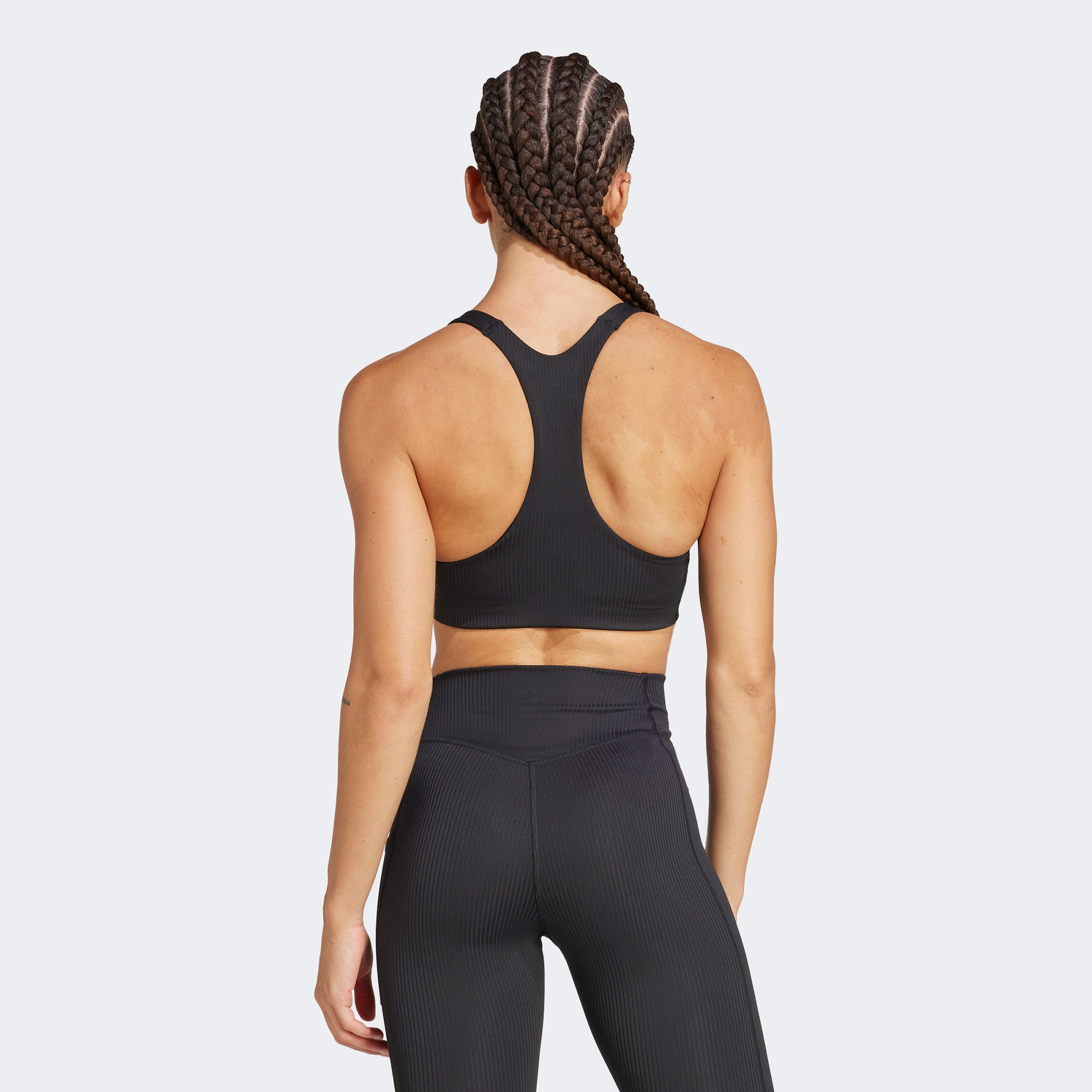 adidas Powerimpact Rib Medium Support Training Kadın Siyah Bra
