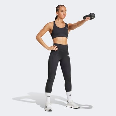  adidas Powerimpact Rib Medium Support Training Kadın Siyah Bra