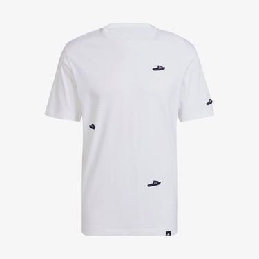  adidas Lounge Slides Graphic Erkek Beyaz T-Shirt
