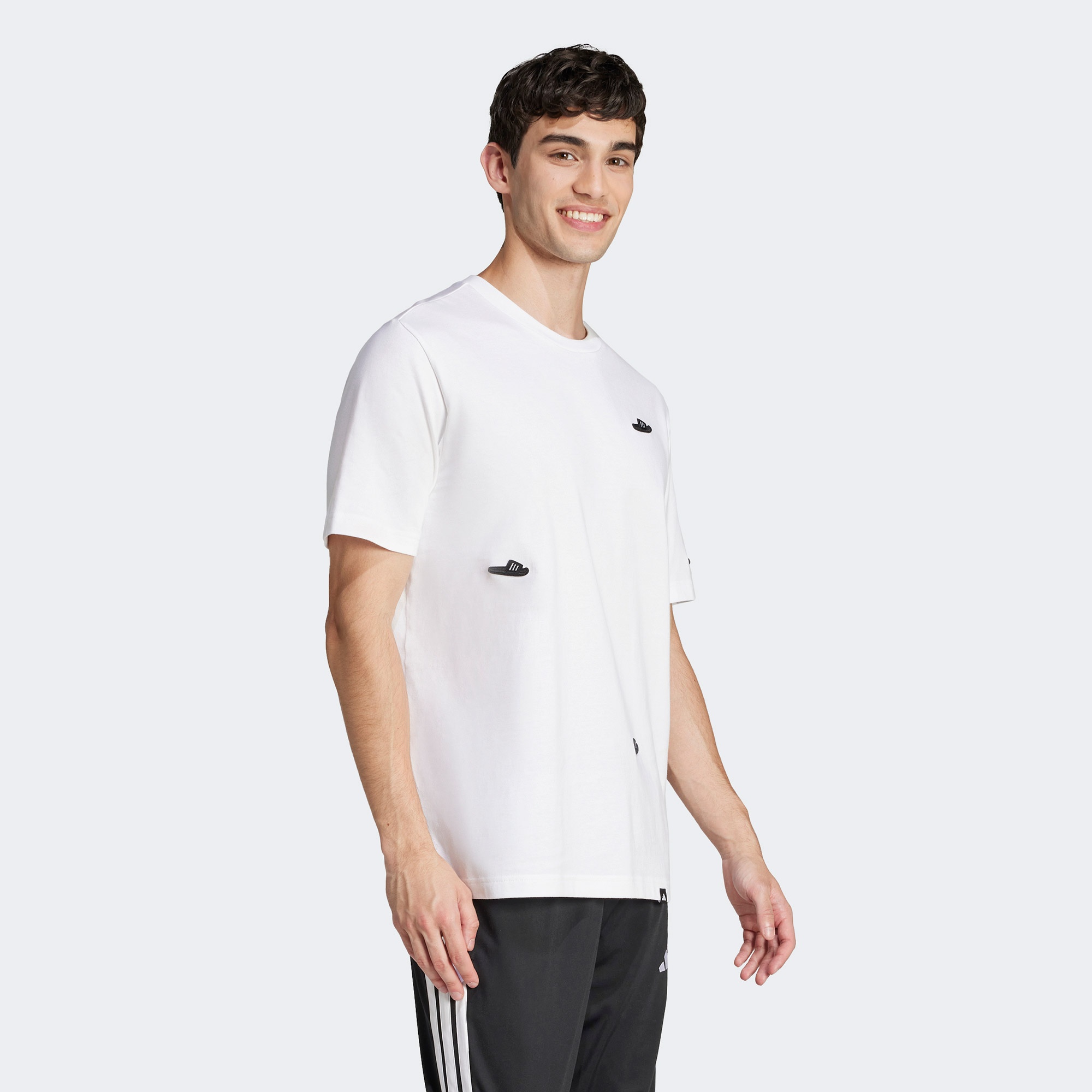 adidas Lounge Slides Graphic Erkek Beyaz T-Shirt