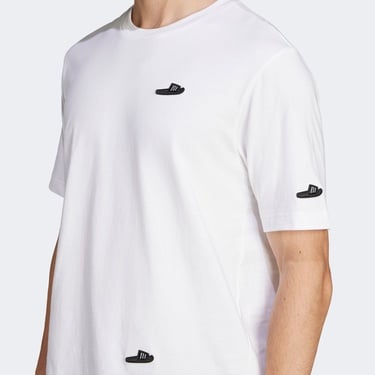  adidas Lounge Slides Graphic Erkek Beyaz T-Shirt