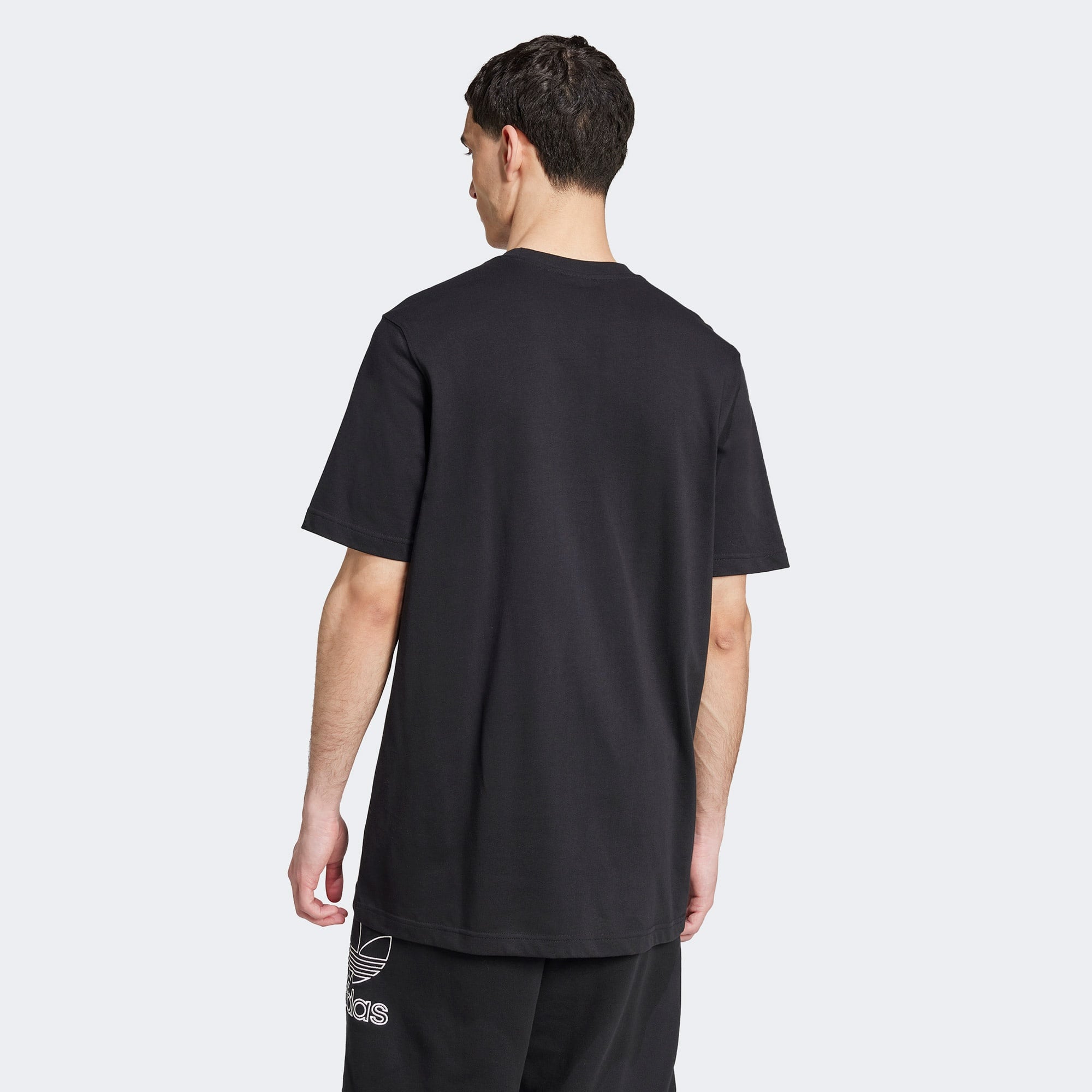 adidas Adicolor Outline Trefoil Erkek Siyah T-Shirt