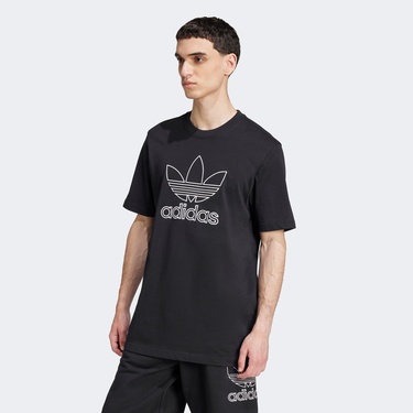  adidas Adicolor Outline Trefoil Erkek Siyah T-Shirt