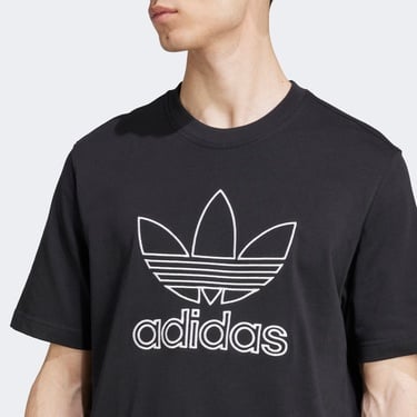  adidas Adicolor Outline Trefoil Erkek Siyah T-Shirt