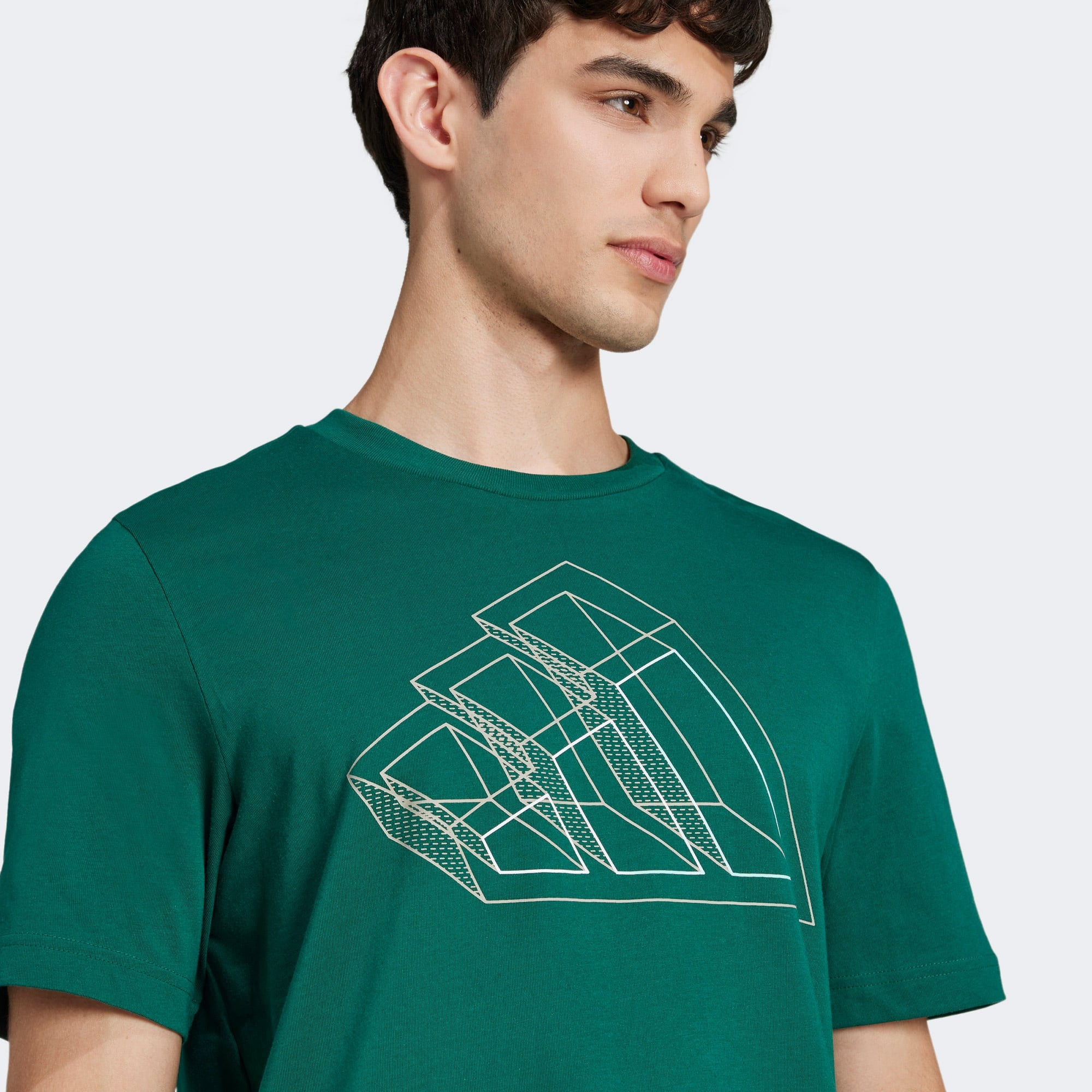 adidas Tec Outline Graphic Erkek Yeşil T-Shirt