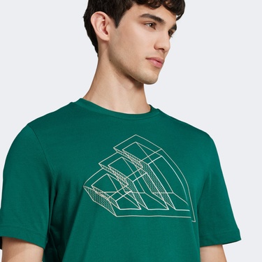 adidas Tec Outline Graphic Erkek Yeşil T-Shirt