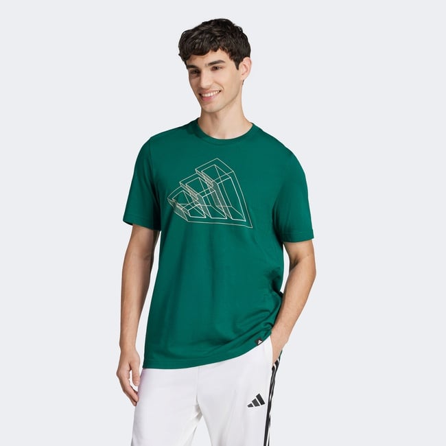  adidas Tec Outline Graphic Erkek Yeşil T-Shirt