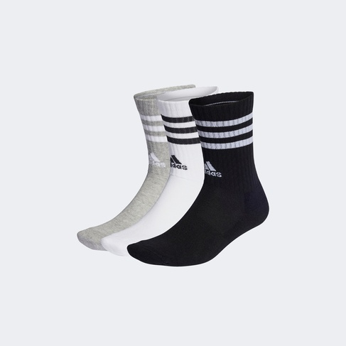  adidas 3'lü-Stripes Bilekli 3'lü Unisex Gri Çorap