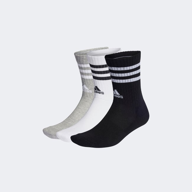  adidas 3'lü-Stripes Bilekli 3'lü Unisex Gri Çorap