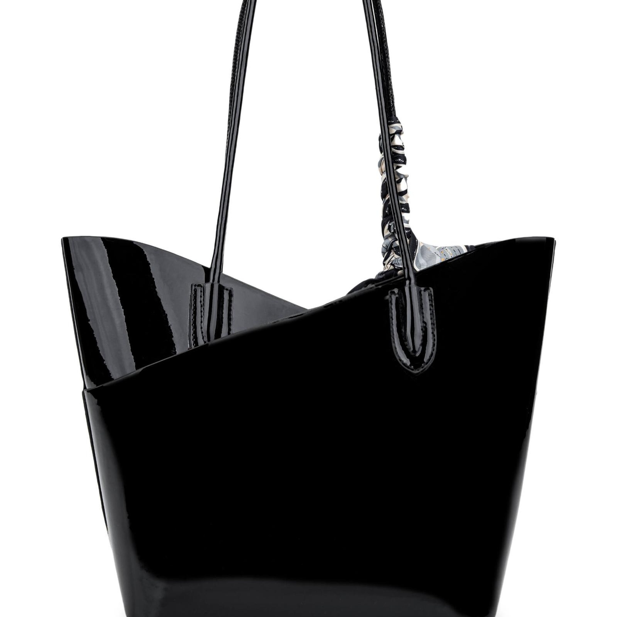 Tamer Tanca Kadın Vegan Siyah Rugan Kol Çantası