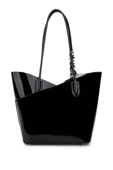  Tamer Tanca Kadın Vegan Siyah Rugan Kol Çantası