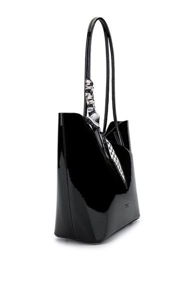  Tamer Tanca Kadın Vegan Siyah Rugan Kol Çantası