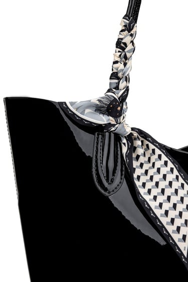  Tamer Tanca Kadın Vegan Siyah Rugan Kol Çantası