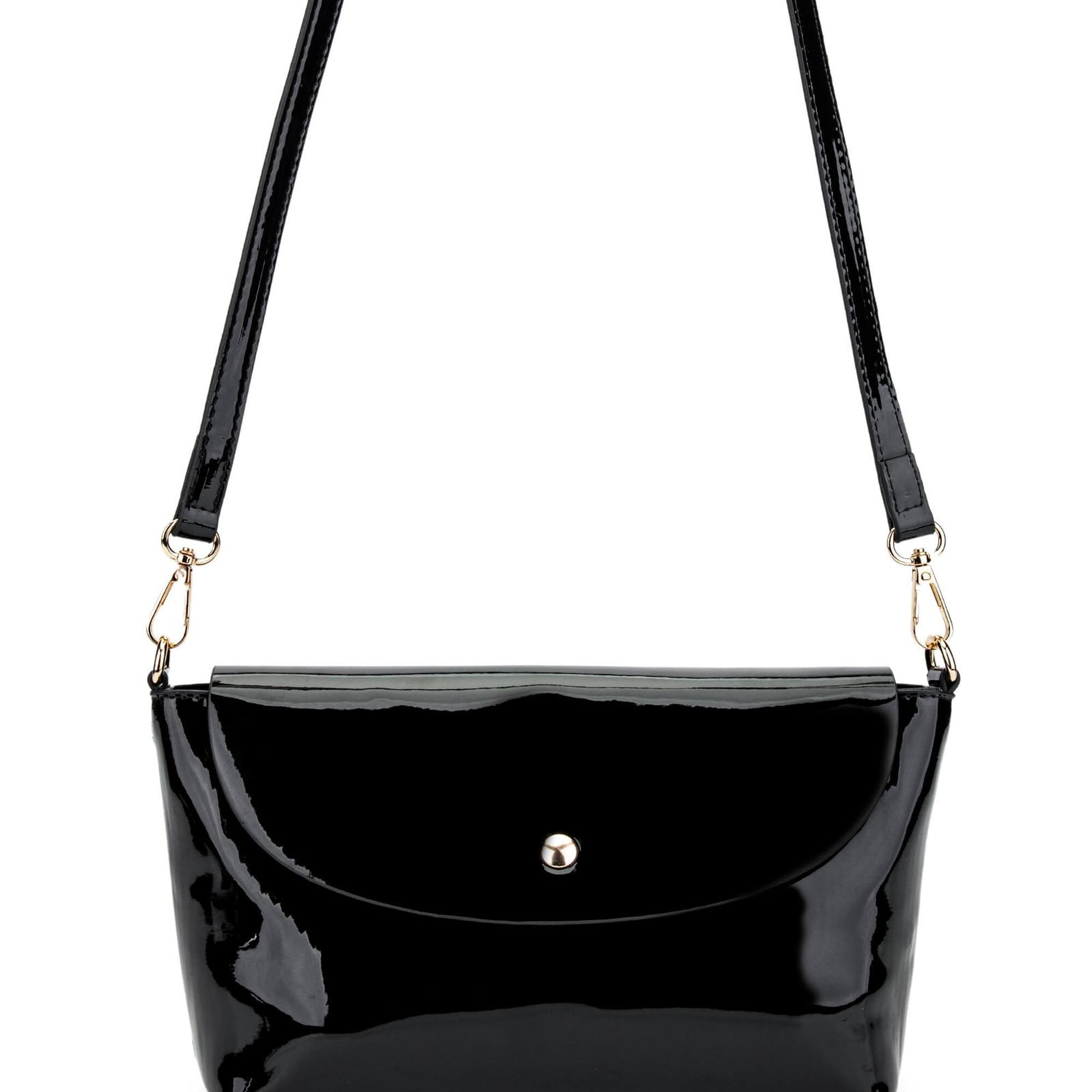 Tamer Tanca Kadın Vegan Siyah Rugan Kol Çantası