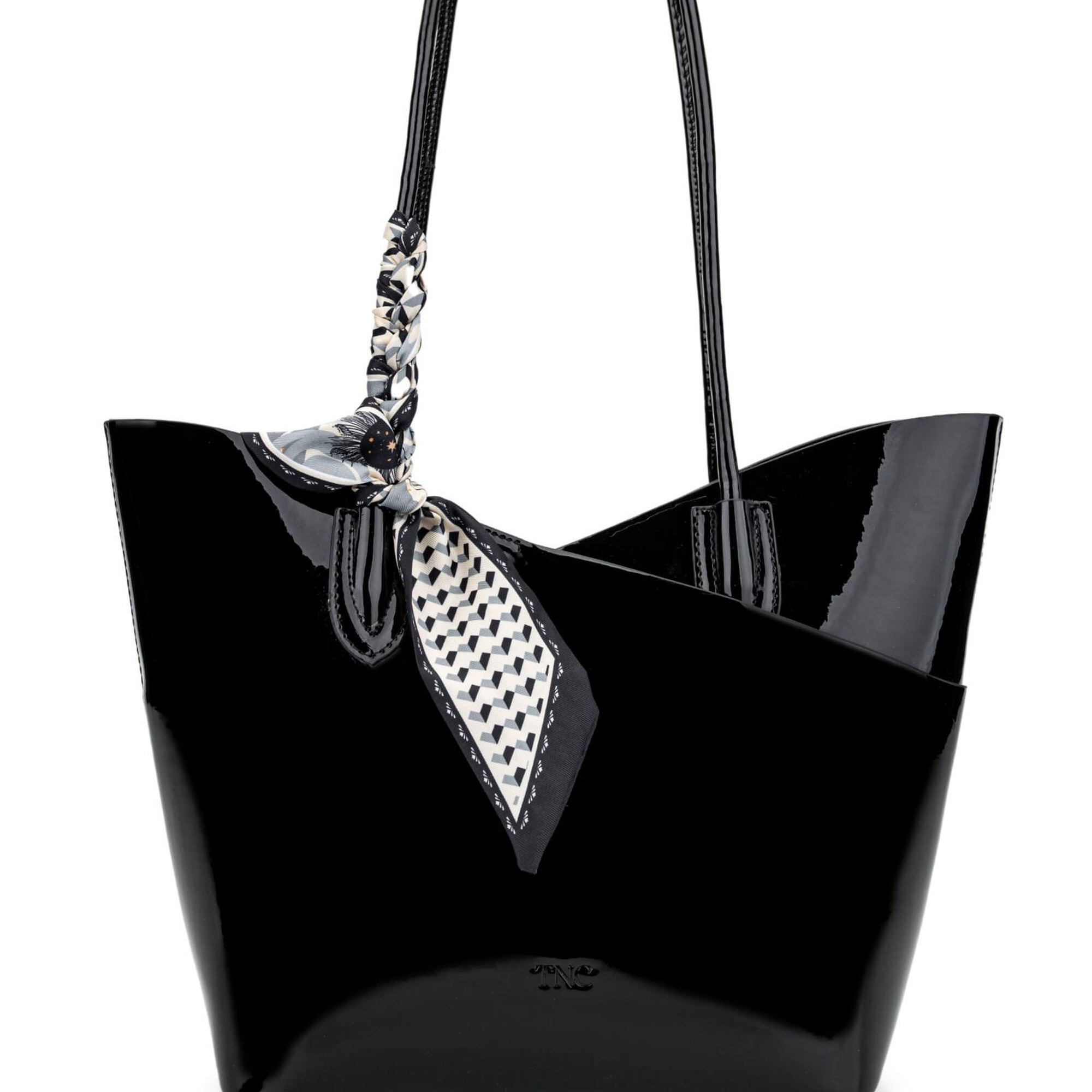 Tamer Tanca Kadın Vegan Siyah Rugan Kol Çantası