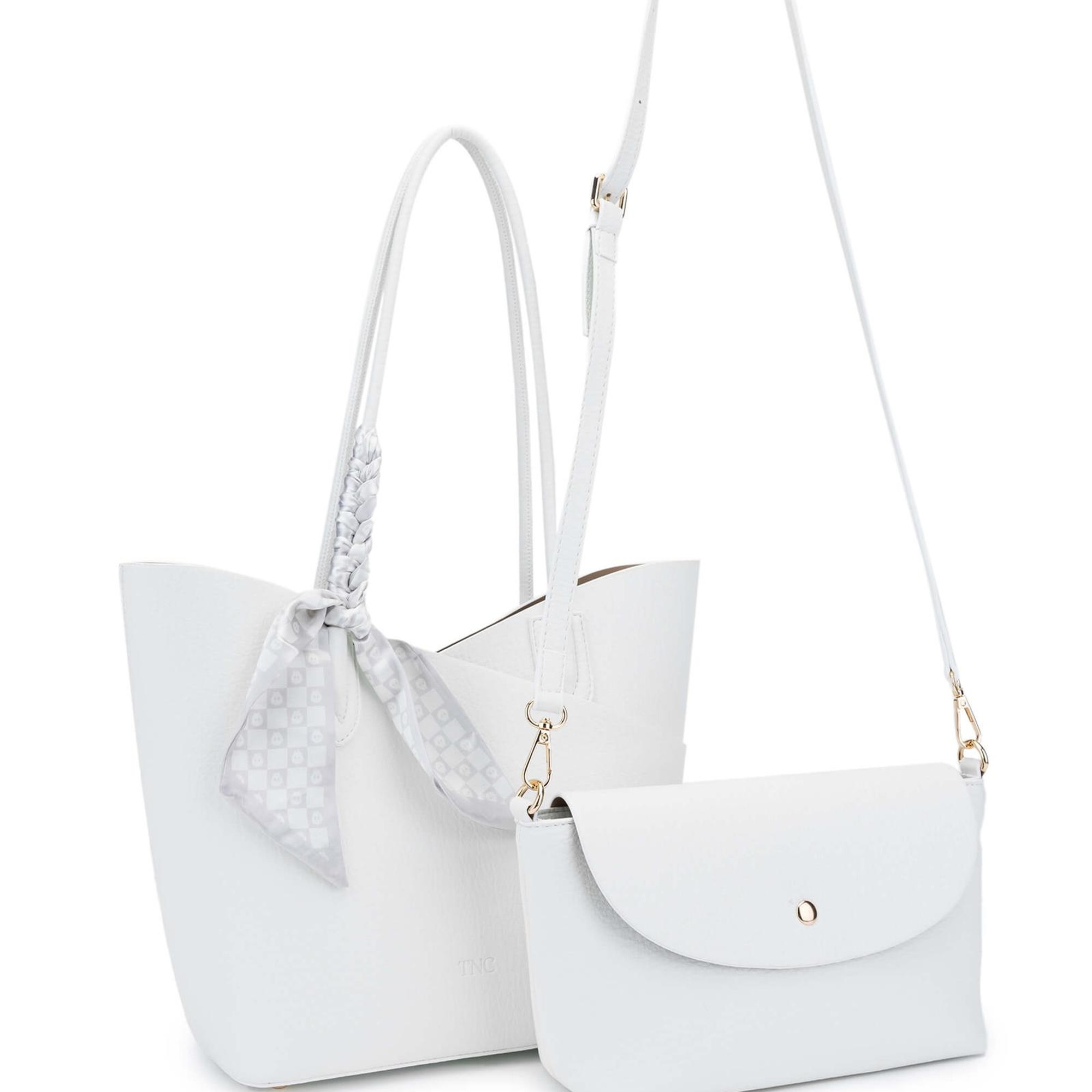 Tamer Tanca Kadın Vegan Beyaz Kol Çantası