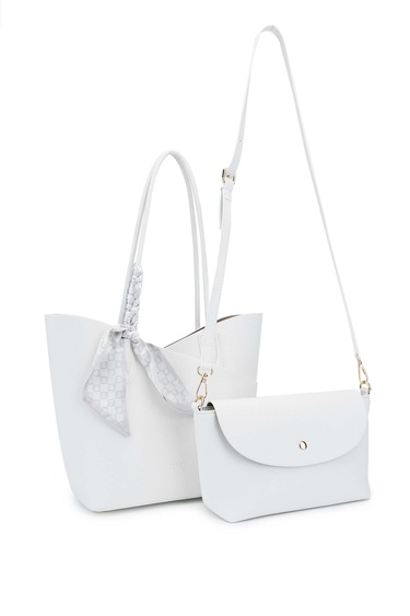  Tamer Tanca Kadın Vegan Beyaz Kol Çantası