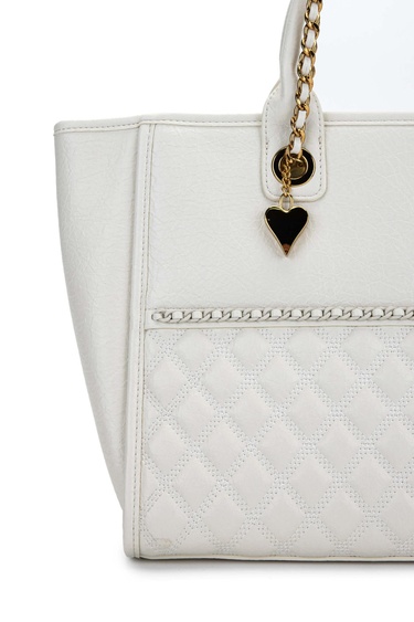  Tamer Tanca Kadın Vegan Beyaz Kol Çantası