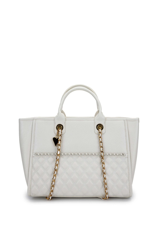  Tamer Tanca Kadın Vegan Beyaz Kol Çantası