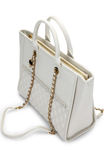  Tamer Tanca Kadın Vegan Beyaz Kol Çantası