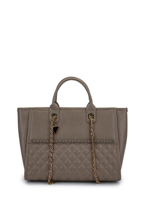  Tamer Tanca Kadın Vegan Taupe Kol Çantası