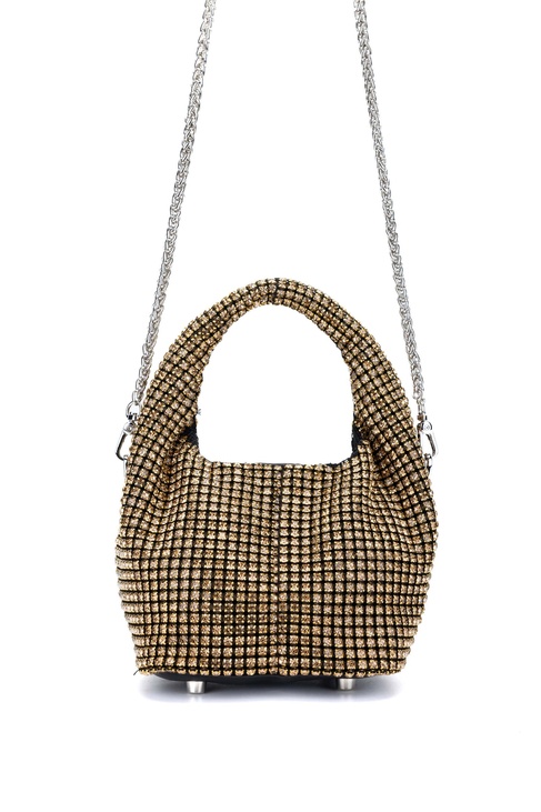  Tamer Tanca Kadın Vegan Altın Omuz Çanta