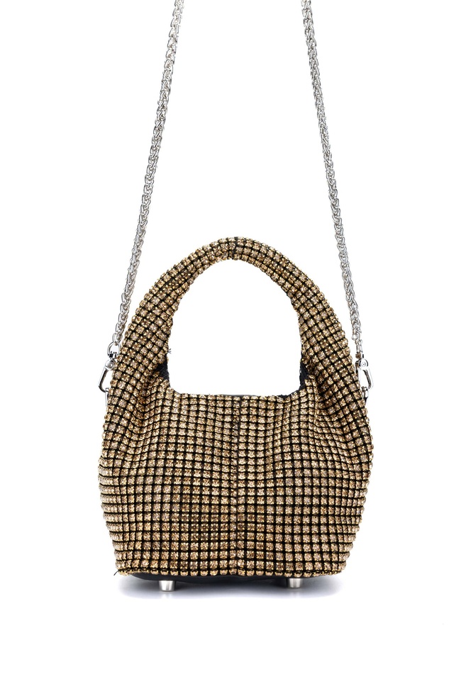  Tamer Tanca Kadın Vegan Altın Omuz Çanta