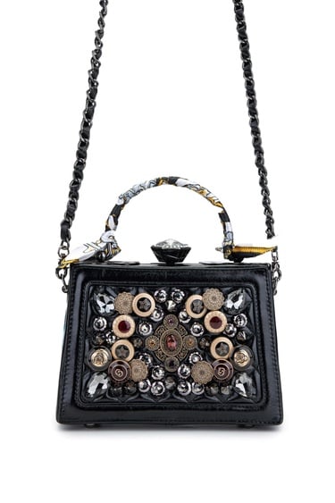  Tamer Tanca Kadın Vegan Siyah El Çantası