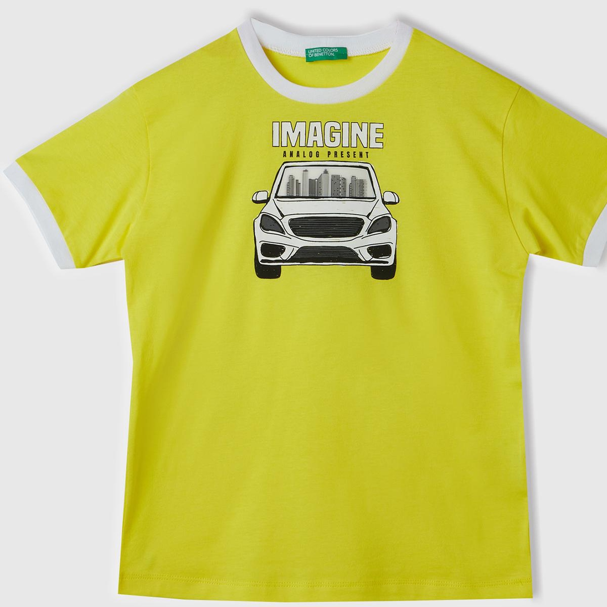 Erkek Çocuk Neon Sarı Merceksi Patch İşlemeli T-Shirt