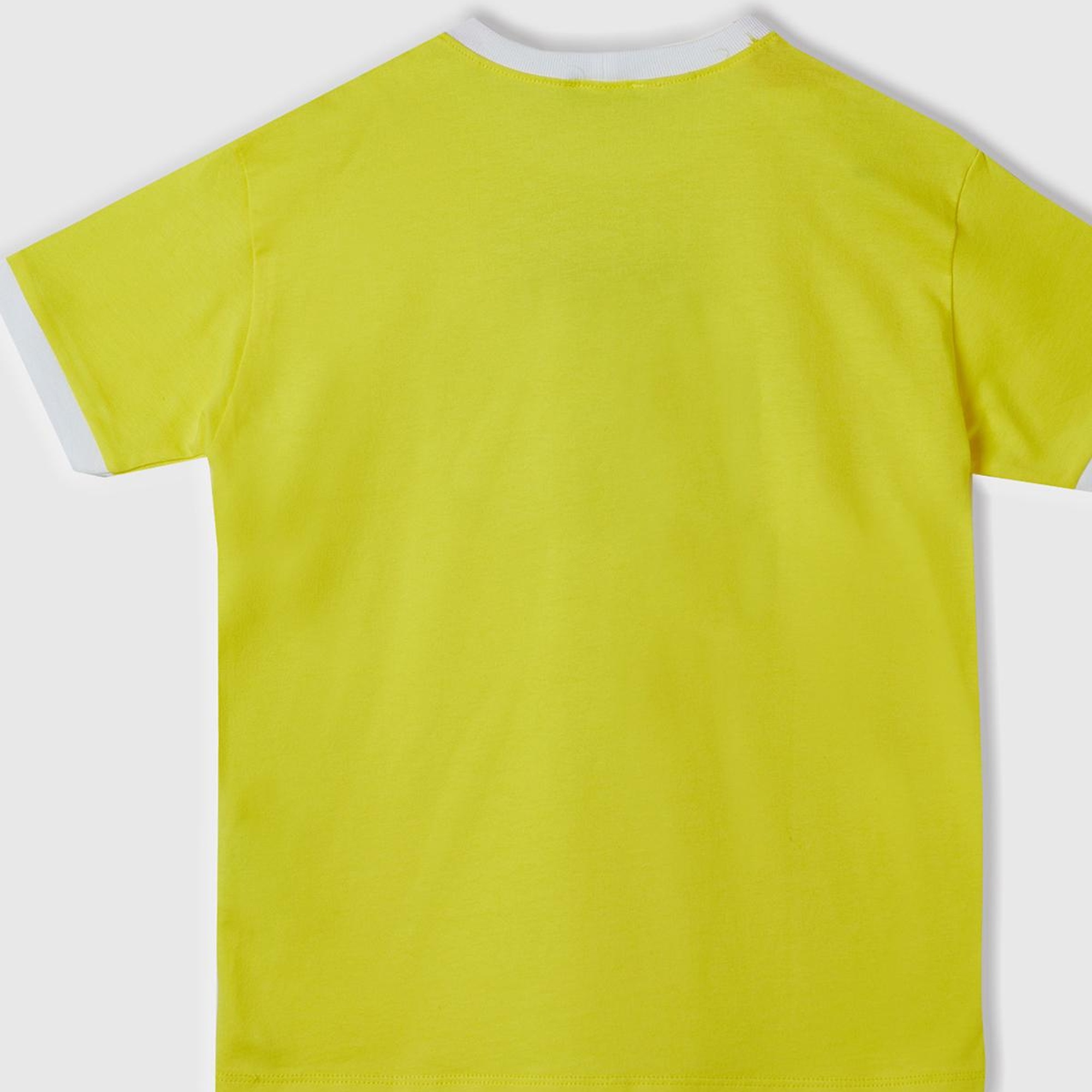 Erkek Çocuk Neon Sarı Merceksi Patch İşlemeli T-Shirt