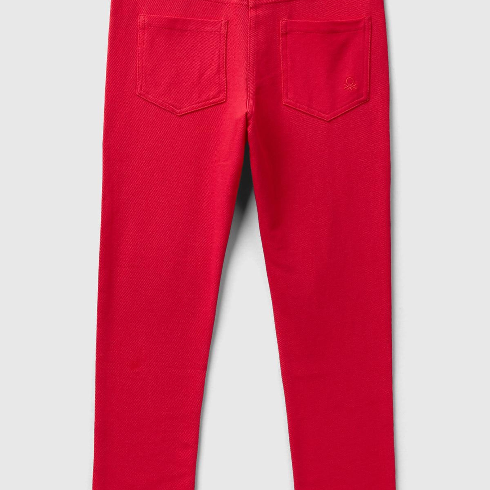 Kız Çocuk Fuşya Streç Kumaşlı Arkası Logo Detaylı 4 Cepli Tayt Pantolon