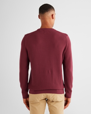  GANT Erkek Bordo Regular Fit Bisiklet Yaka Kazak